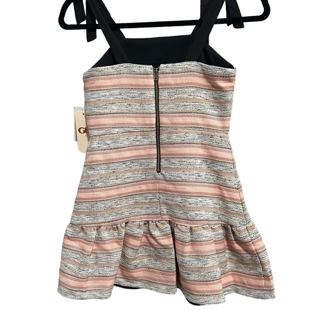 Gianni Bini Girls Tweed Dress with Tie Shoulders, New with Tags